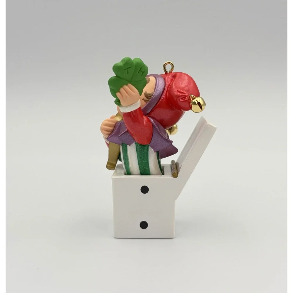 1998 Hallmark Keepsake Ornament Good Luck Dice Jester Clover QX6813 Vintage